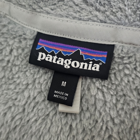 Patagonia Re-Tool Snap-T Fleece Gray Thermal Pullover Sz Medium - Picture 6 of 7